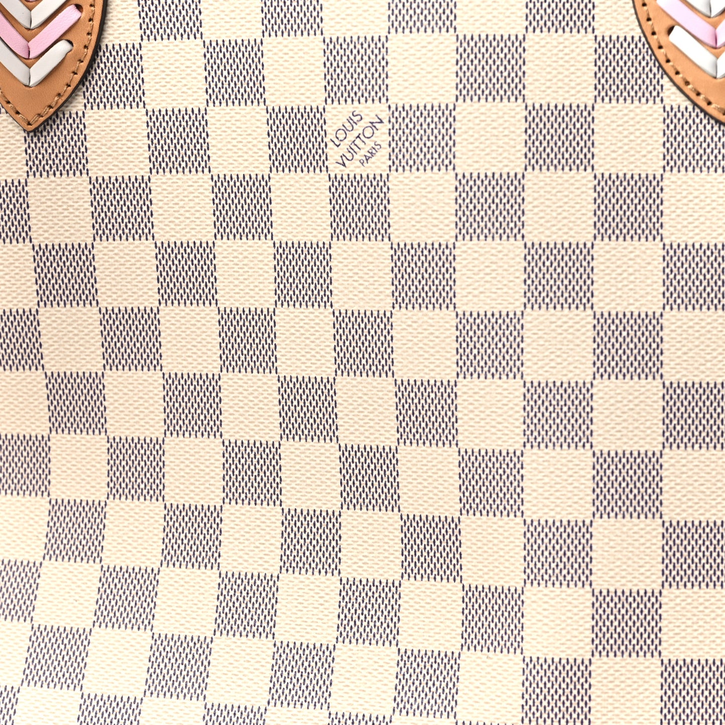 Damier Azur Braided Neverfull MM Orange