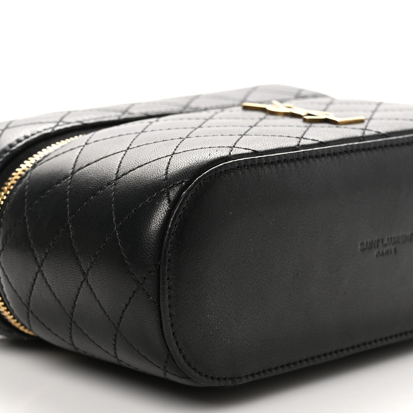 Lambskin Quilted Mini Gaby Vanity Case Black