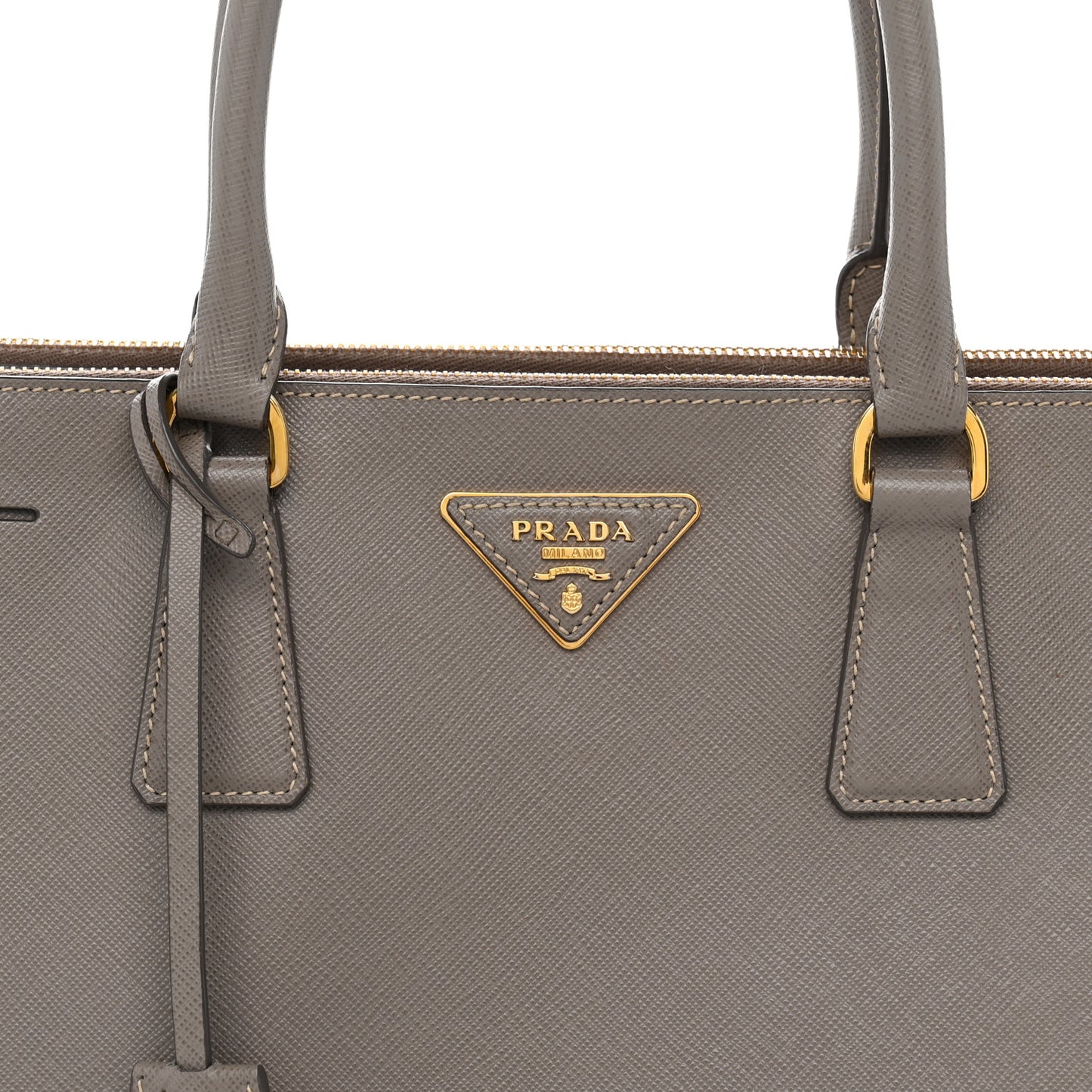 Saffiano Lux Large Galleria Double Zip Tote Argilla