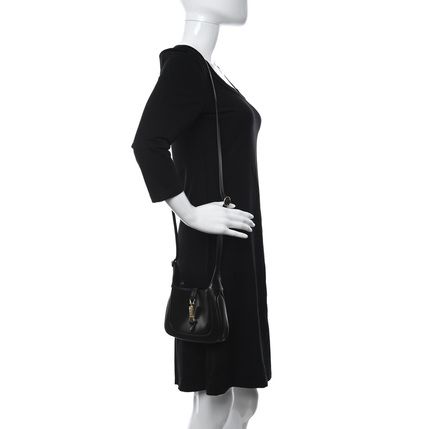 Boarded Dyana Lux Calfskin Mini Jackie 1961 Hobo Black