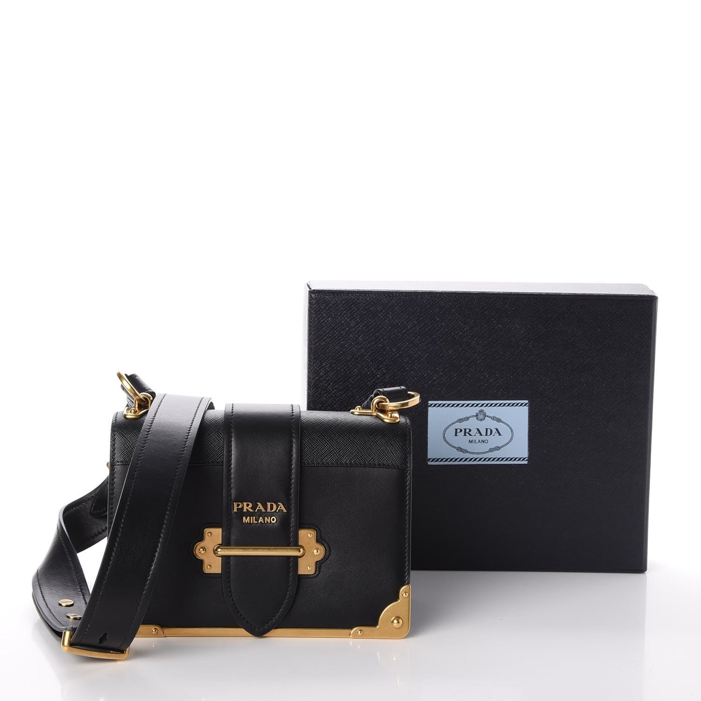 City Calf Saffiano Cahier Bag Nero Black