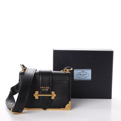 Prada City Calf Saffiano Cahier Bag Nero Black 7 of 7