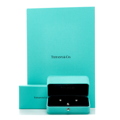 Tiffany Platinum Diamond .72ctw Solitaire Earrings 5 of 5
