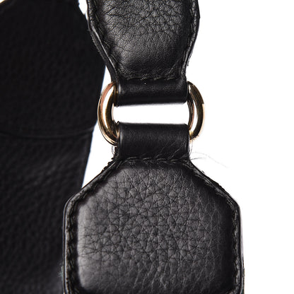 Gucci Pebbled Calfskin Medium Heritage Shoulder Bag Black 16 of 19