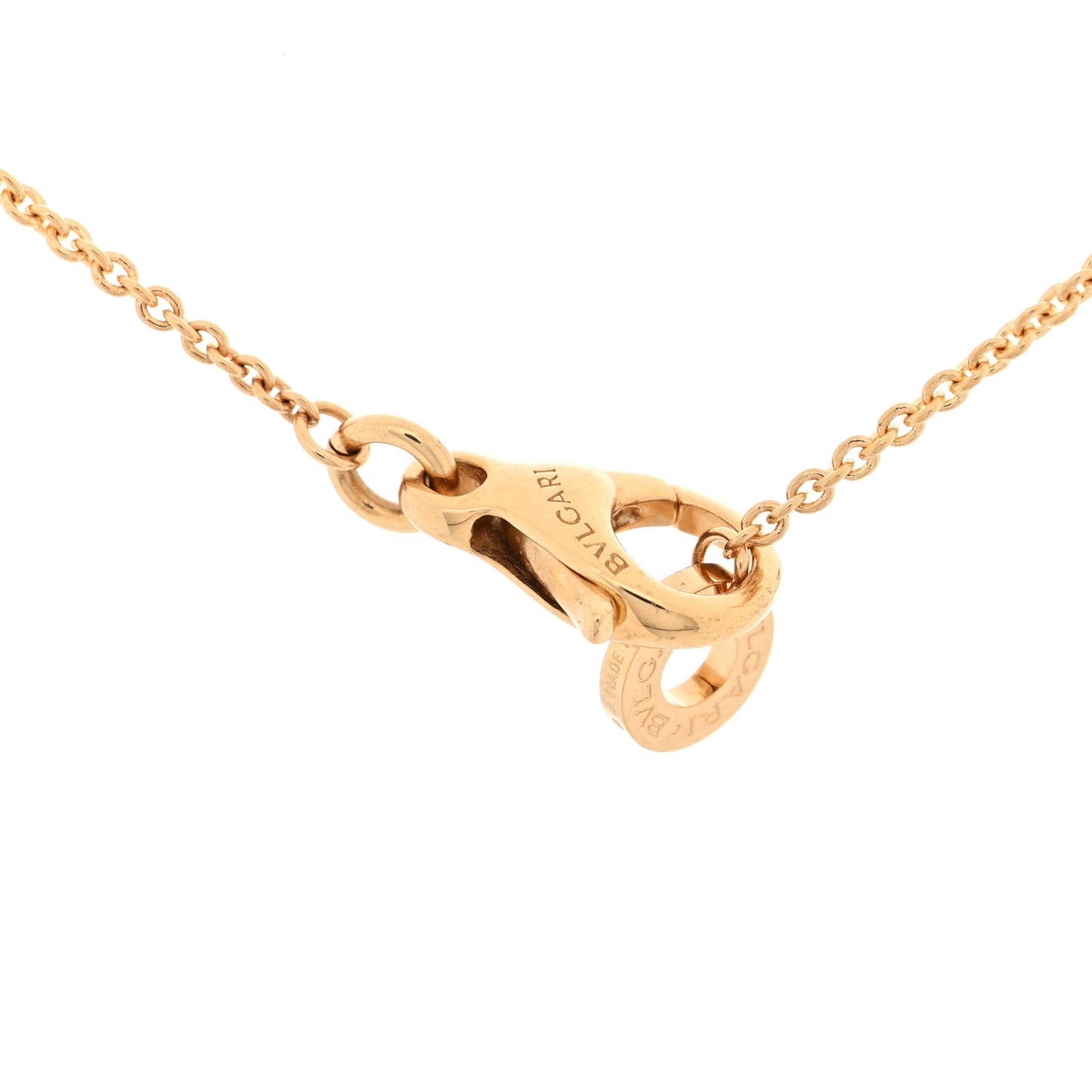 18K Yellow Gold Diamond BVLGARI Pendant Necklace