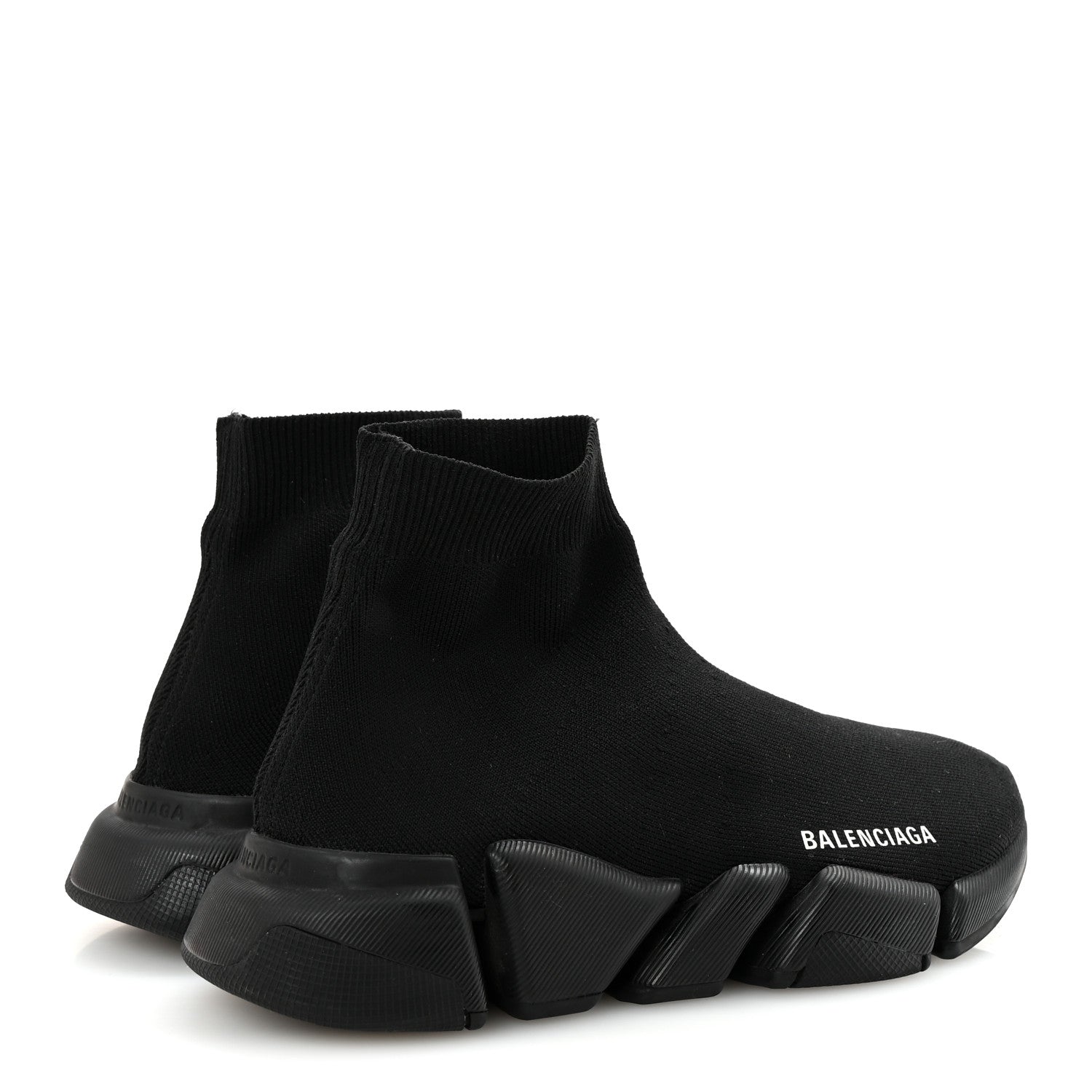 Balenciaga Technical 3D Recycled Knit Womens Speed 2.0 Sneakers 39 Monocolor Black 5 of 10