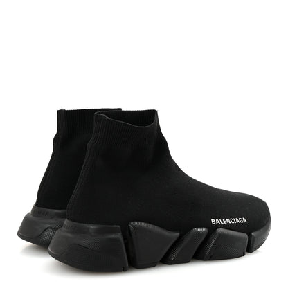 Balenciaga Technical 3D Recycled Knit Womens Speed 2.0 Sneakers 39 Monocolor Black 5 of 10