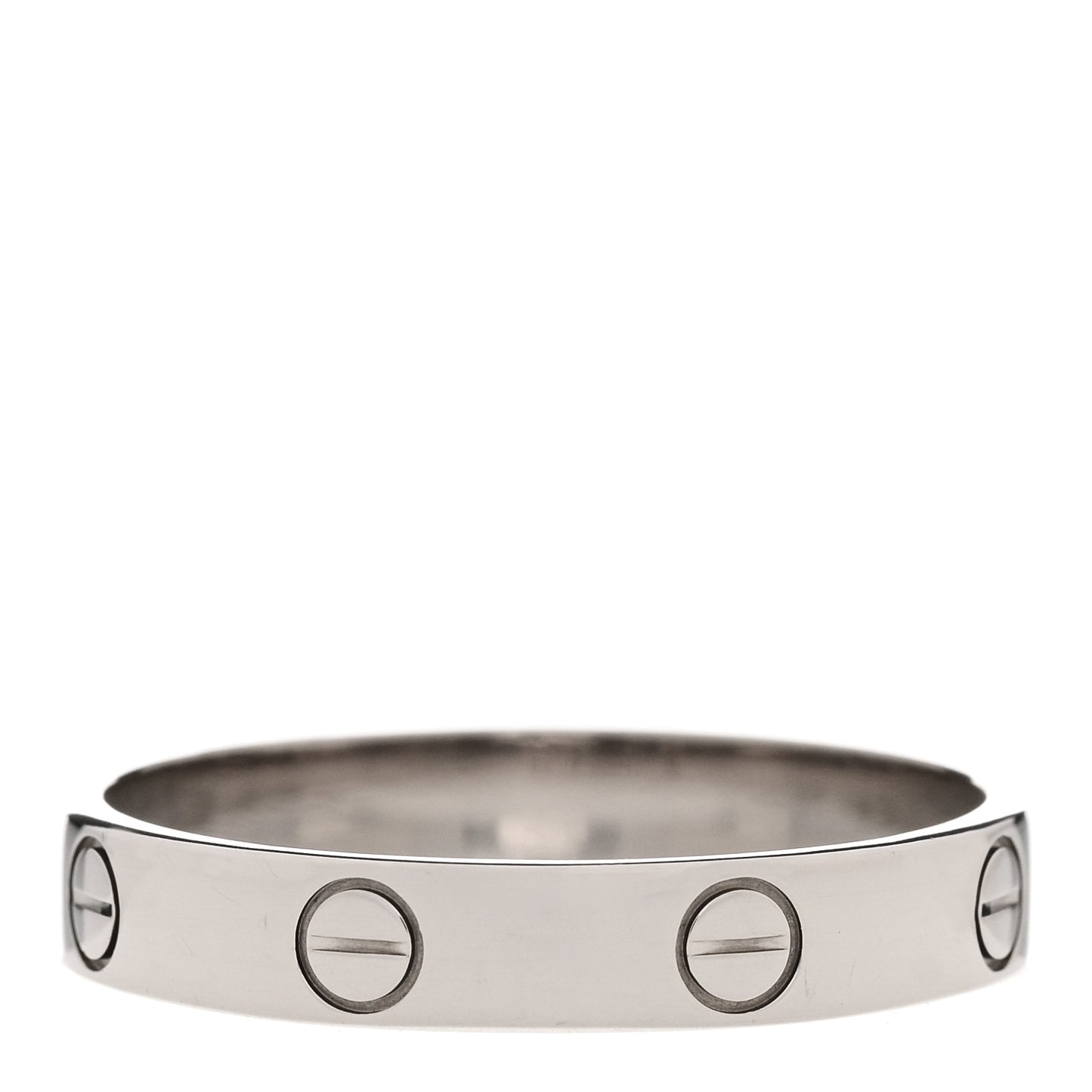 18K White Gold 3.5mm LOVE Wedding Band Ring 58 8.5