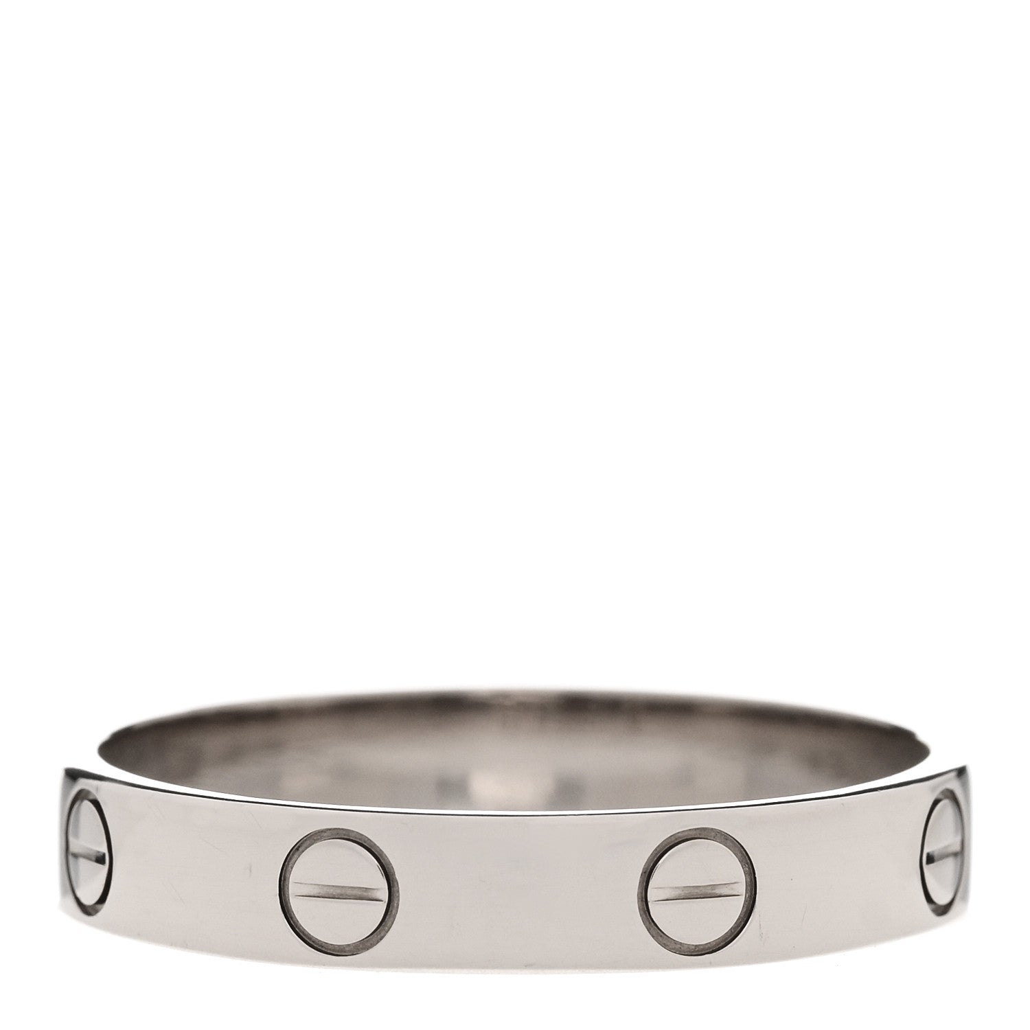 Cartier 18K White Gold 3.5mm LOVE Wedding Band Ring 58 8.5 3 of 5