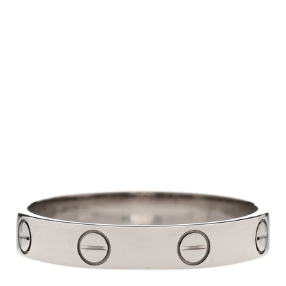 Cartier 18K White Gold 3.5mm LOVE Wedding Band Ring 58 8.5 3 of 5