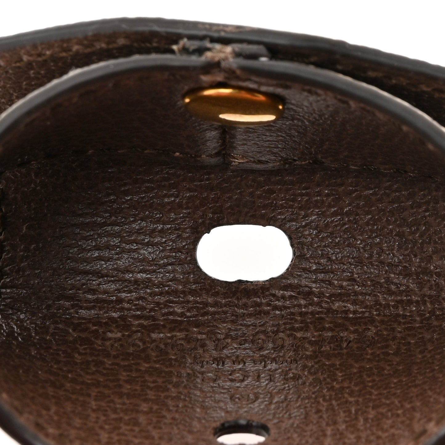 GG Supreme Monogram AirPods Case Necklace Beige Ebony