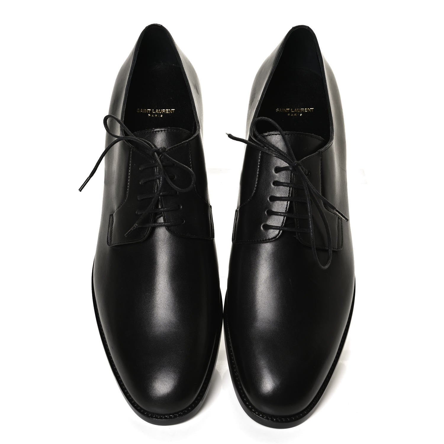 Saint Laurent Calfskin Mens Simon Derby Lace Up Shoes 41.5 Black 4 of 10