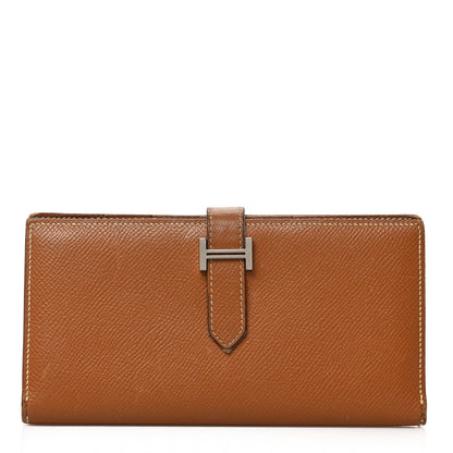Hermes Epsom Bearn Gusset Wallet Gold 1 of 7