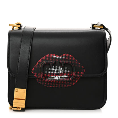 Valentino Garavani X UNDERCOVER Smooth Calfskin Lips Print Large VSling Shoulder Bag Black 1 of 9