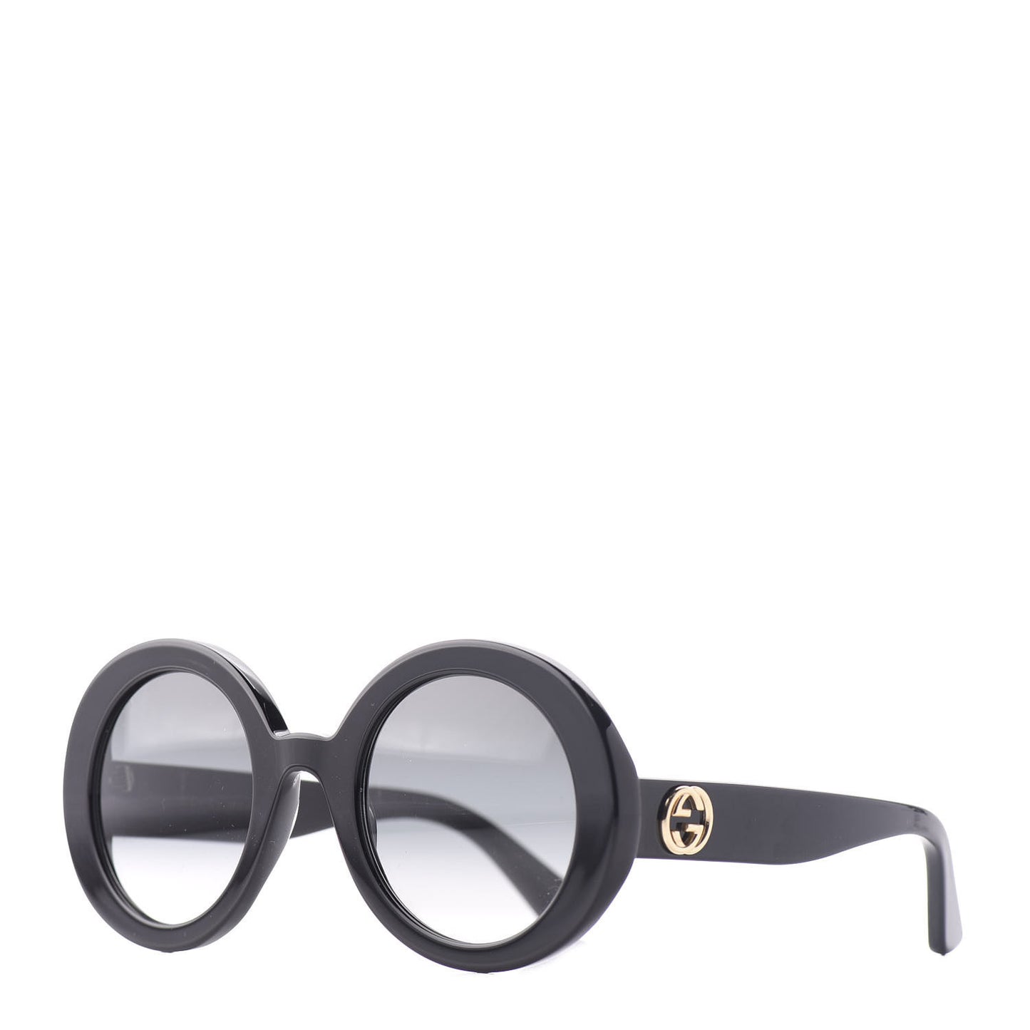 Acetate Round GG Sunglasses GG0319S Black