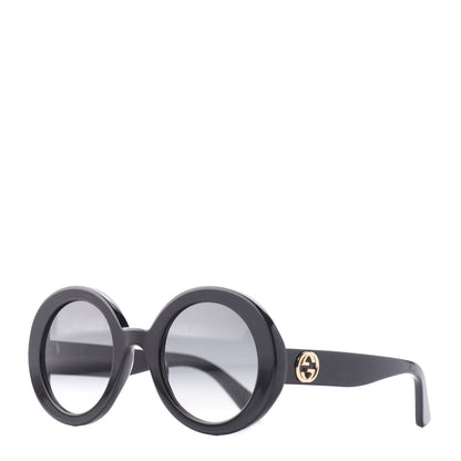 Gucci Acetate Round GG Sunglasses GG0319S Black 1 of 11