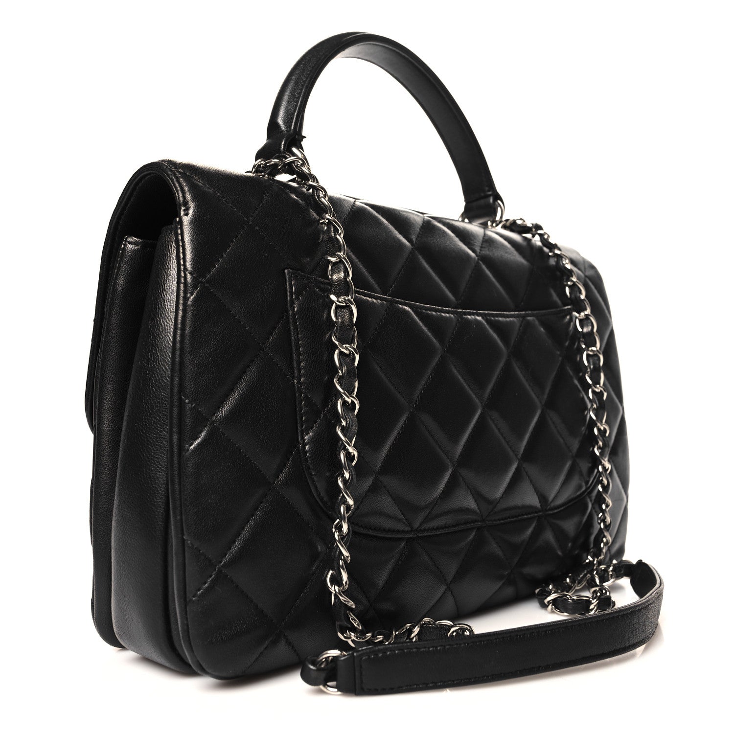 Chanel Lambskin Quilted Medium Trendy CC Flap Dual Handle Bag Black 3 of 11