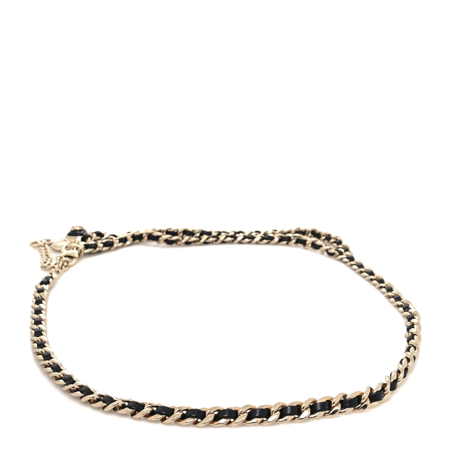 Chanel Lambskin Enamel CC Heart Chain Belt Black Gold 2 of 4