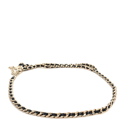 Chanel Lambskin Enamel CC Heart Chain Belt Black Gold 2 of 4