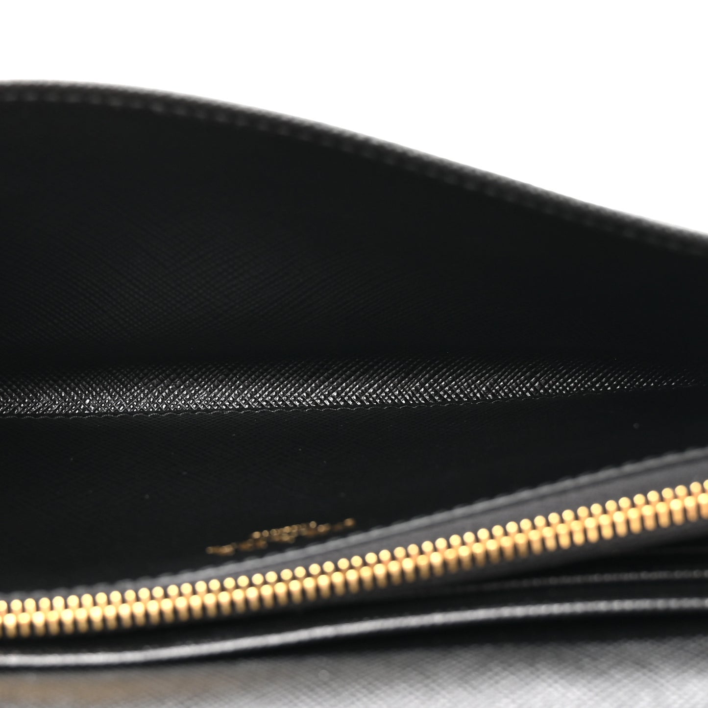Tessuto Saffiano Triangle Logo Continental Flap Travel Wallet Black