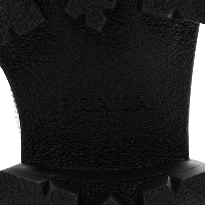 Prada Spazzolato Rois Nylon Metal Triangle Logo Monolith Pouch Pocket 55mm Boots 37 Black 7 of 10