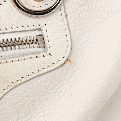 Balenciaga Chevre Silver Metallic Edge Hardware City White 16 of 18
