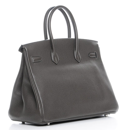 Hermes Taurillon Clemence Birkin 35 Graphite 3 of 24