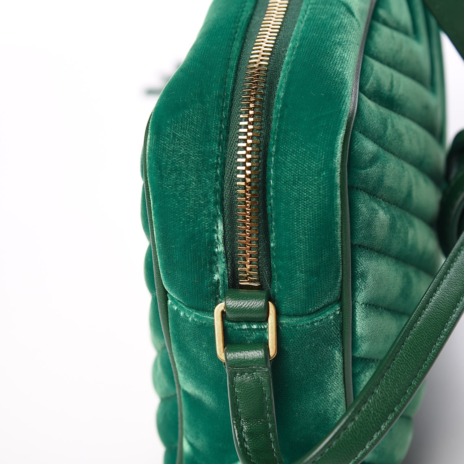 Saint Laurent Velvet Matelasse Monogram Lou Camera Bag Deep Malachite 11 of 11