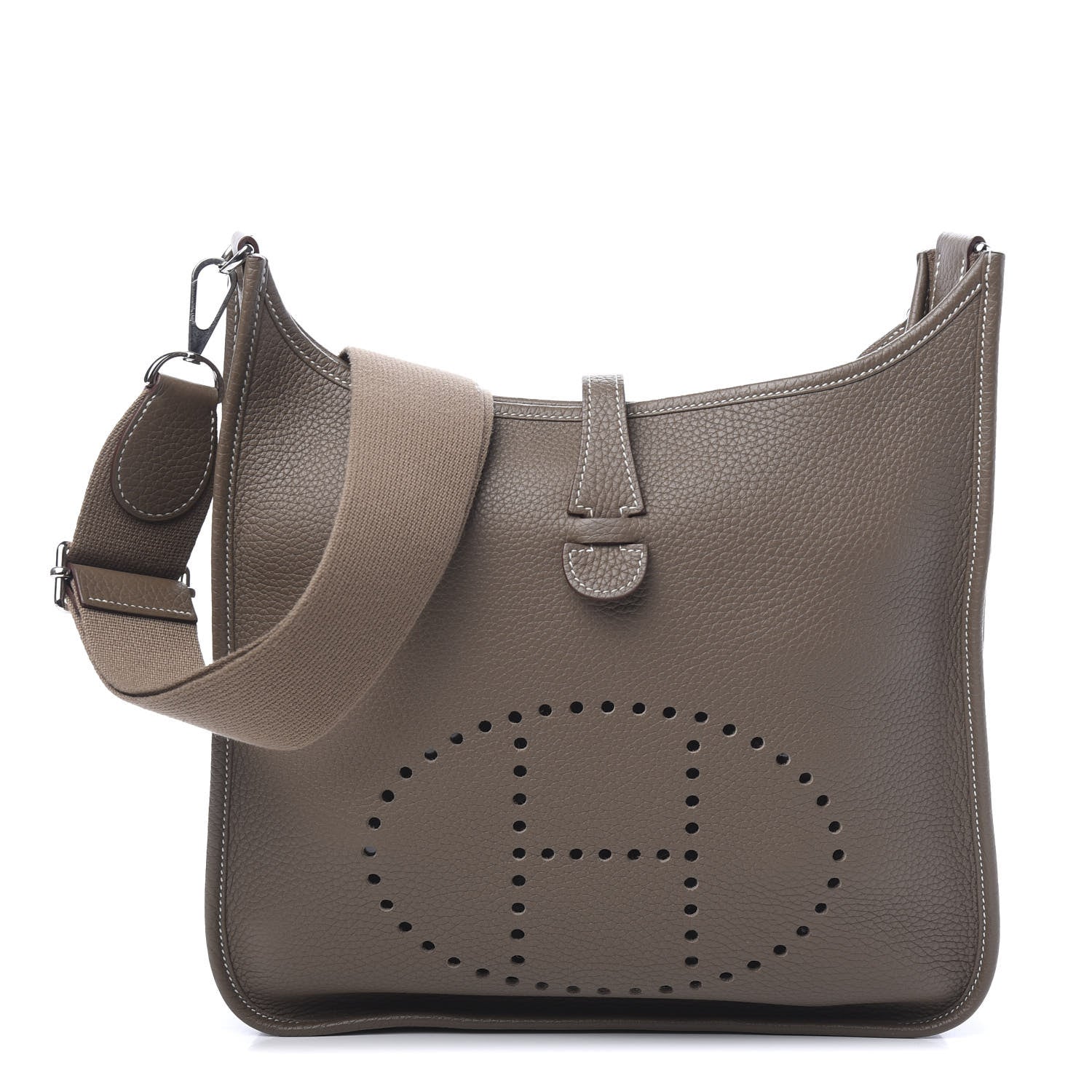 Hermes Taurillon Clemence Evelyne III PM Etoupe 1 of 9