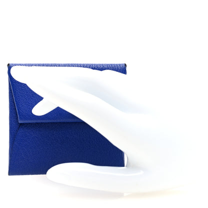 Hermes Chevre Mysore Bastia Coin Purse Bleu Electrique 2 of 7
