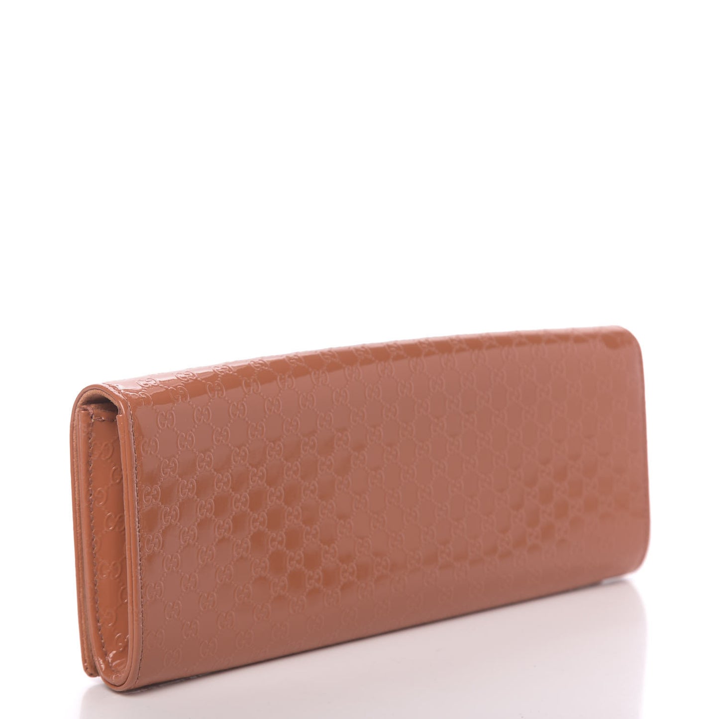 Patent Microguccissima Small Broadway Clutch Sun Orange