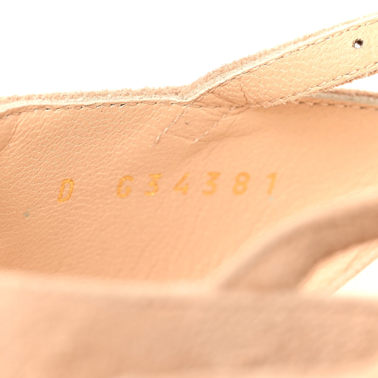Suede Pearl Open Toe Caged Sandals 39.5 Beige