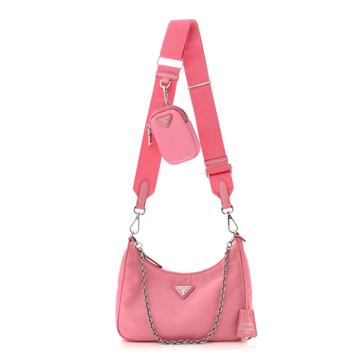 Prada Nylon Re-Edition 2005 Shoulder Bag Begonia 1 of 12