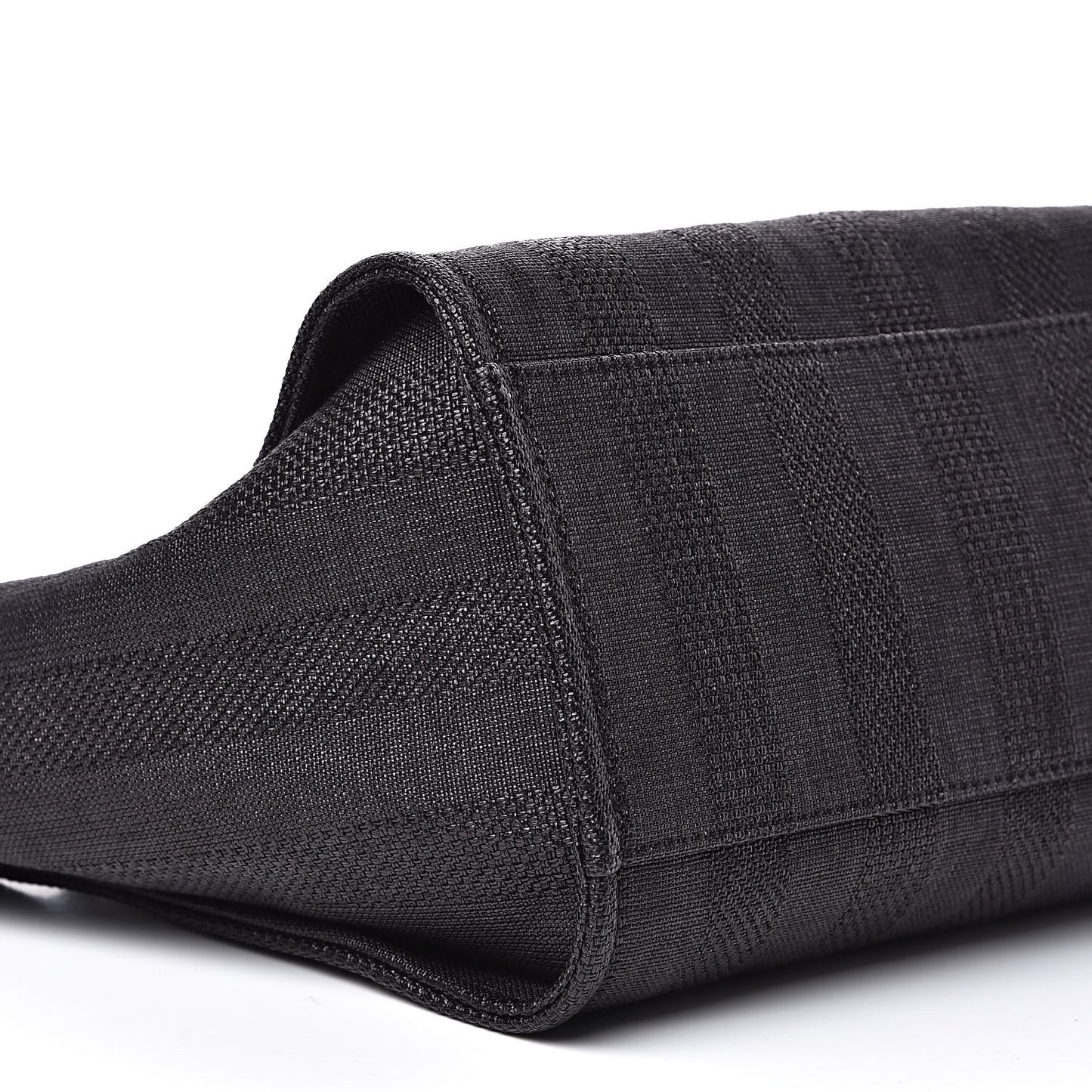 Mixed Fibers Striped Large Deauville Tote Black
