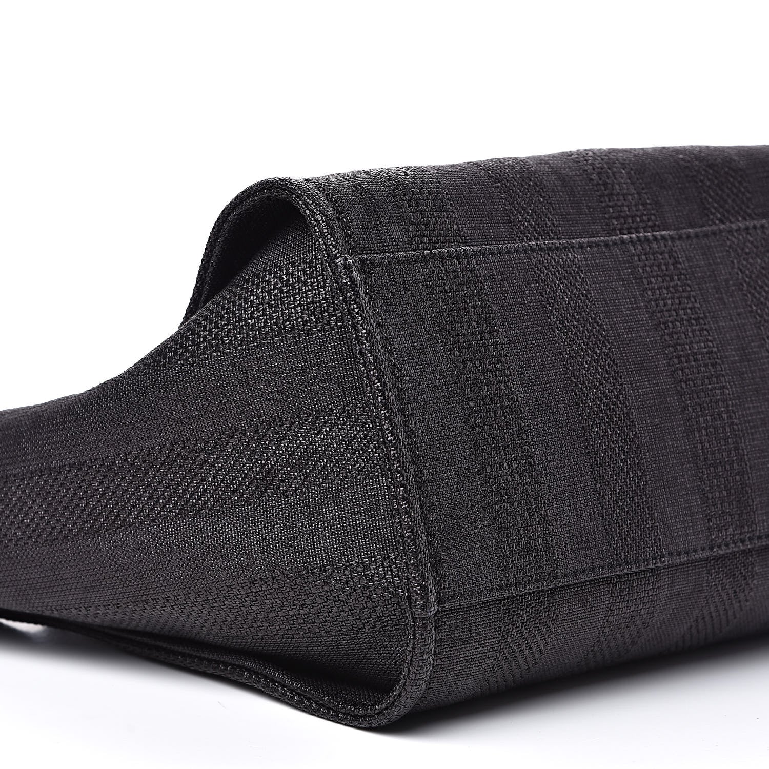 Chanel Mixed Fibers Striped Large Deauville Tote Black 8 of 10