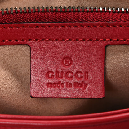 Gucci Calfskin Matelasse Small GG Marmont Shoulder Bag Hibiscus Red 6 of 10