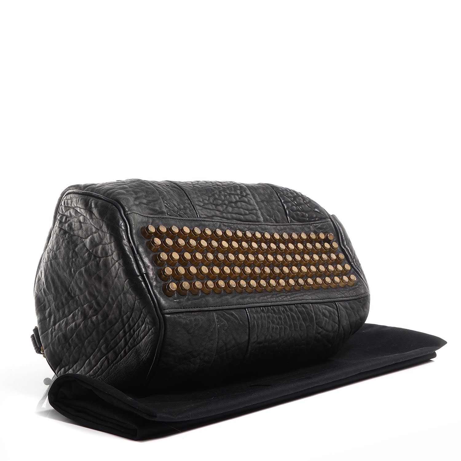 Alexander Wang Pebbled Lambskin Rocco Black Antique Brass Hardware 4 of 7