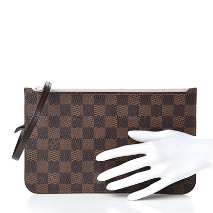 Louis Vuitton Damier Ebene Neverfull MM GM Pochette Rose Ballerine 2 of 6