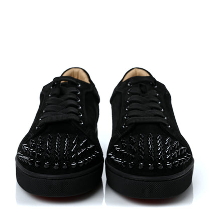 Christian Louboutin Veau Velours Spikes Womens Vieira Flat Sneakers 39 Black 2 of 7