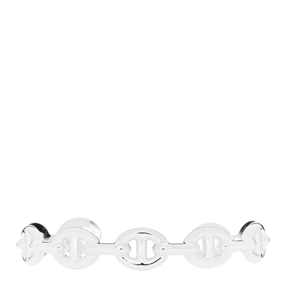 Hermes Sterling Silver MM Chaine d'Ancre Enchainee Cuff Bracelet LG 1 of 4