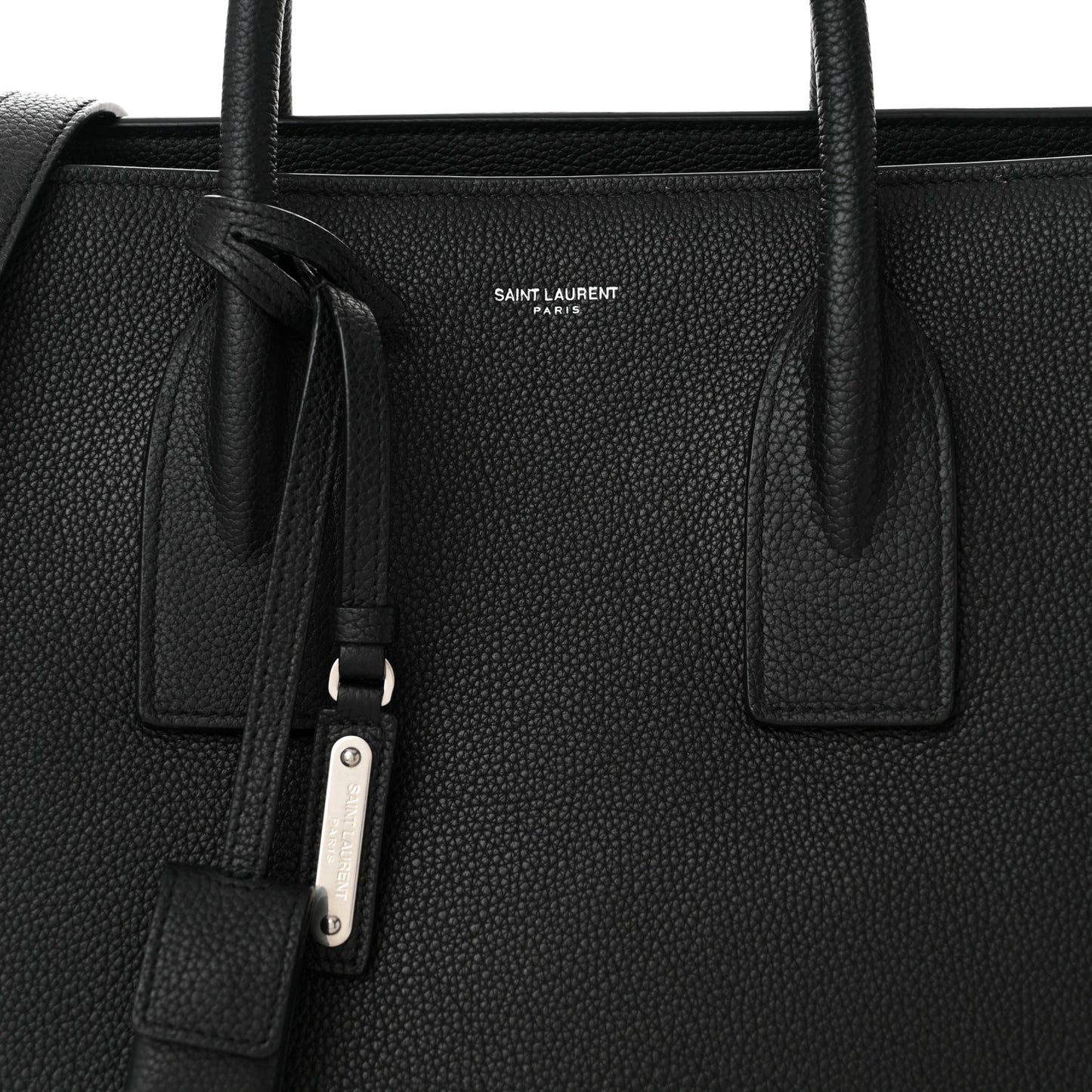 Grained Calfskin Large Souple Sac De Jour Black