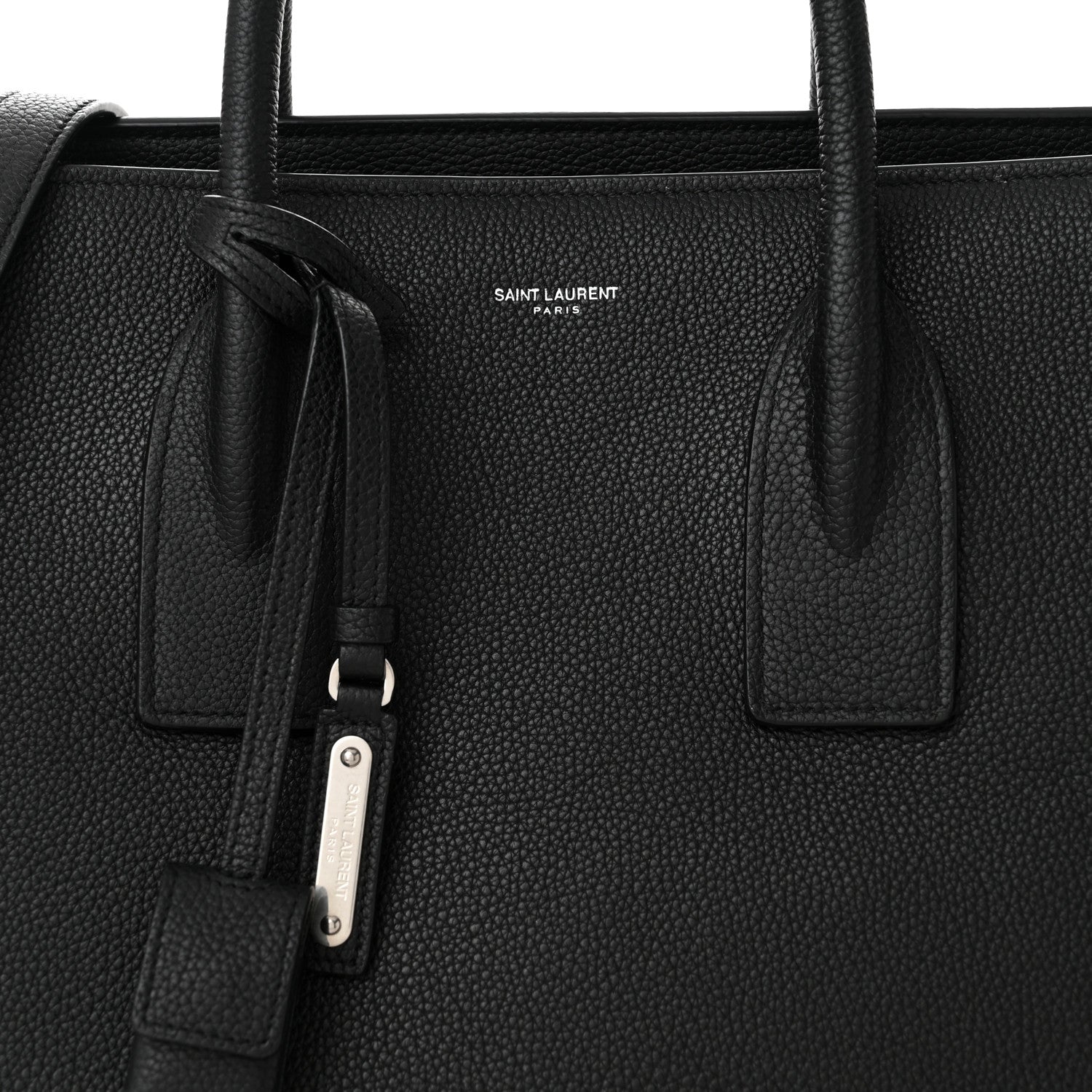 Saint Laurent Grained Calfskin Large Souple Sac De Jour Black 8 of 10