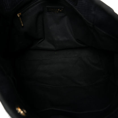 Chanel Mixed Fibers Calfskin Small Deauville Tote Black 5 of 11