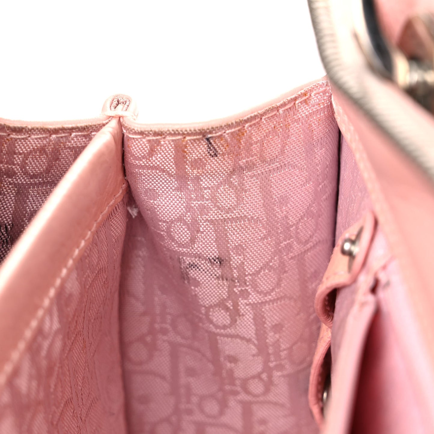 Lambskin Cannage Soft Lady Dior East West Light Pink