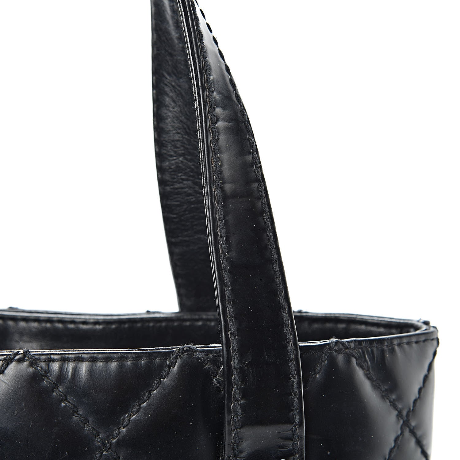 Chanel Calfskin Quilted Small Surpique Stitch Tote Black 14 of 19