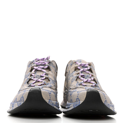 Gucci Ultralight Plume Calfskin Monogram Printed Mens Gucci Run Sneakers 10.5 Beige Blue 2 of 8