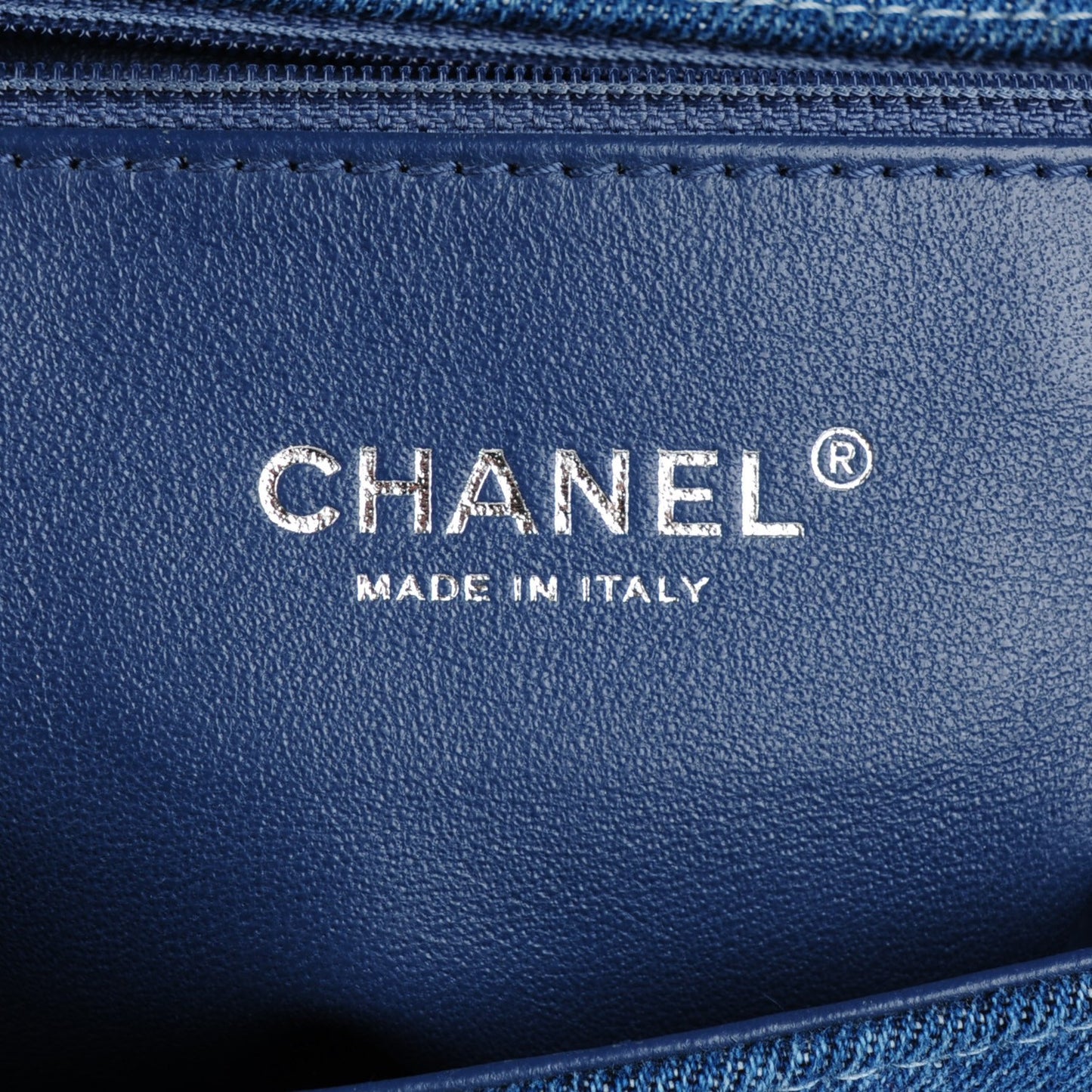 Denim Quilted Large Boy Flap Blue