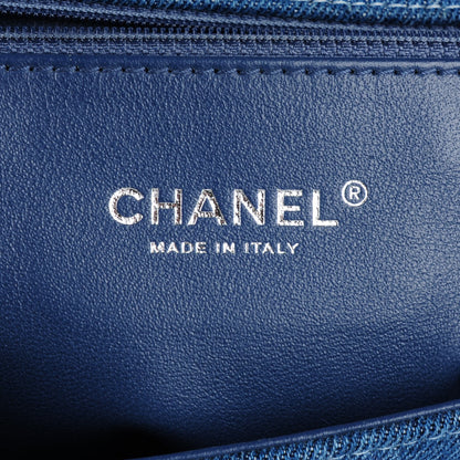 Chanel Denim Quilted Large Boy Flap Blue 8 of 9