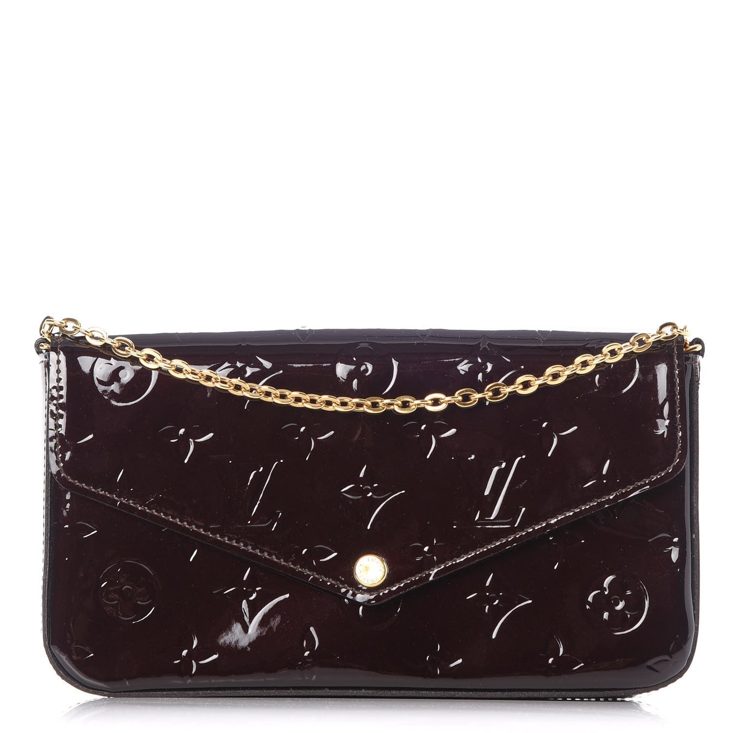 Vernis Pochette Felicie Chain Wallet Amarante