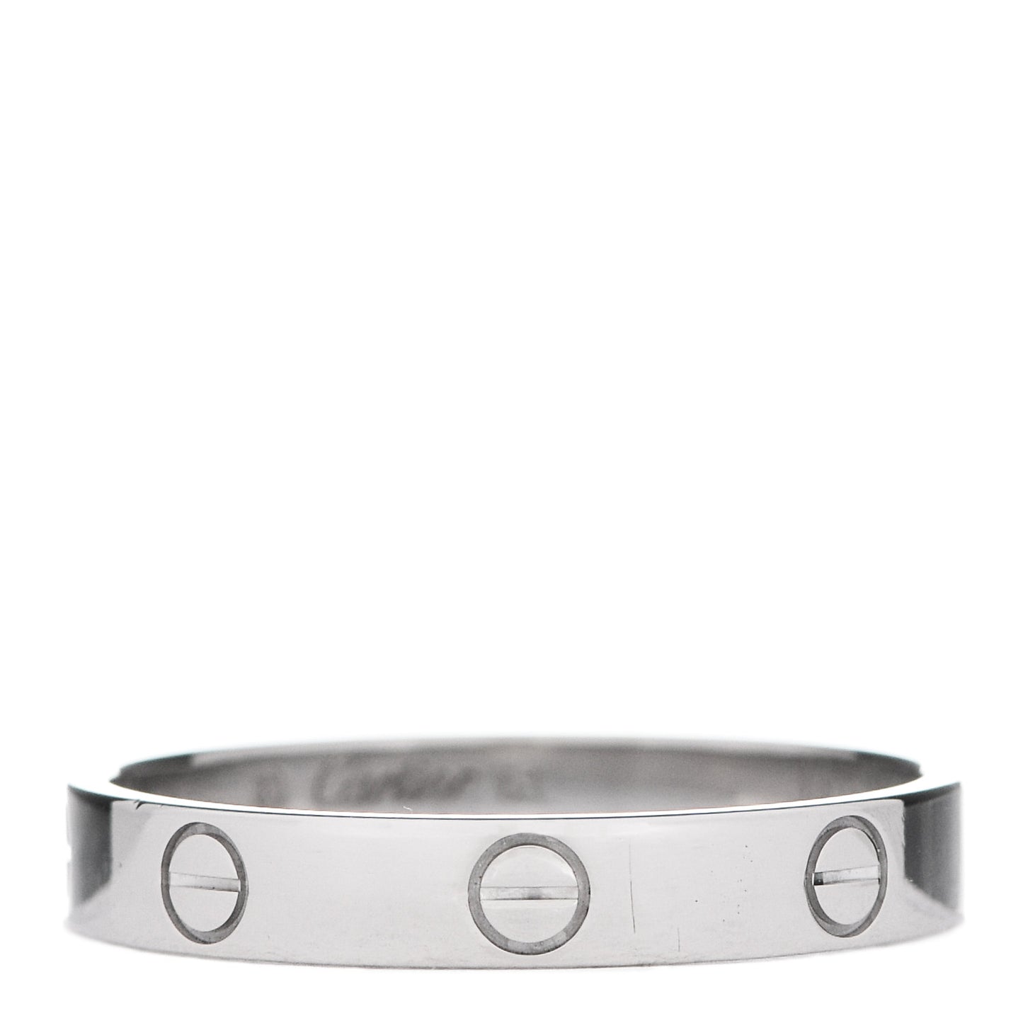 18K White Gold 3.5mm LOVE Wedding Band Ring 61 9.5
